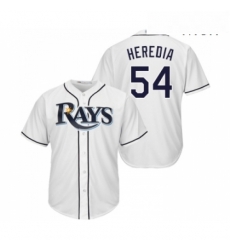 Mens Tampa Bay Rays 54 Guillermo Heredia Replica White Home Cool Base Baseball Jersey Mens Tampa Bay Rays 54 Guillermo Heredia Replica White Home Cool Base Baseball Jersey