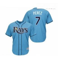 Mens Tampa Bay Rays 7 Michael Perez Replica Light Blue Alternate 2 Cool Base Baseball Jersey Mens Tampa Bay Rays 7 Michael Perez Replica Light Blue Alternate 2 Cool Base Baseball Jersey