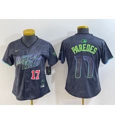 Women Tampa Bay Rays 17 Isaac Paredes Charcoal 2024 City Connect Limited Stitched Baseball Jersey 1 Women Tampa Bay Rays 17 Isaac Paredes Charcoal 2024 City Connect Limited Stitched Baseball Jersey 1