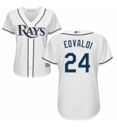 Womens Majestic Tampa Bay Rays 24 Nathan Eovaldi Authentic White Home Cool Base MLB Jersey Womens Majestic Tampa Bay Rays 24 Nathan Eovaldi Authentic White Home Cool Base MLB Jersey