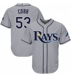 Youth Majestic Tampa Bay Rays 53 Alex Cobb Replica Grey Road Cool Base MLB Jersey Youth Majestic Tampa Bay Rays 53 Alex Cobb Replica Grey Road Cool Base MLB Jersey