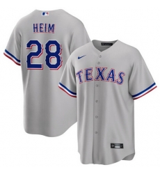 Men Texas Rangers 28 Jonah Heim Grey Cool Base Stitched Baseball Jersey Men Texas Rangers 28 Jonah Heim Grey Cool Base Stitched Baseball Jersey