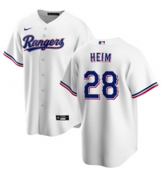Men Texas Rangers 28 Jonah Heim White Cool Base Stitched Baseball Jersey Men Texas Rangers 28 Jonah Heim White Cool Base Stitched Baseball Jersey