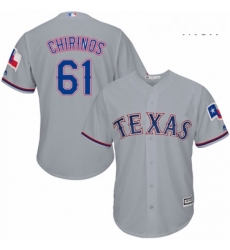 Mens Majestic Texas Rangers 61 Robinson Chirinos Replica Grey Road Cool Base MLB Jersey Mens Majestic Texas Rangers 61 Robinson Chirinos Replica Grey Road Cool Base MLB Jersey
