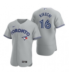 Men Toronto Blue Jays 16 Yusei Kikuchi Grey Flex Base Stitched Baseball jersey Men Toronto Blue Jays 16 Yusei Kikuchi Grey Flex Base Stitched Baseball jersey