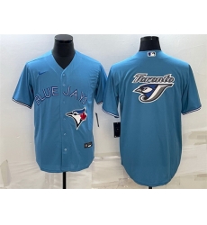 Men Toronto Blue Jays Light Blue Team Big Logo Cool Base Stitched Baseball Jersey Men Toronto Blue Jays Light Blue Team Big Logo Cool Base Stitched Baseball Jersey