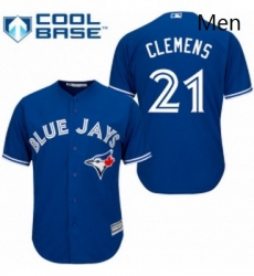 Mens Majestic Toronto Blue Jays 21 Roger Clemens Replica Blue Alternate MLB Jersey Mens Majestic Toronto Blue Jays 21 Roger Clemens Replica Blue Alternate MLB Jersey