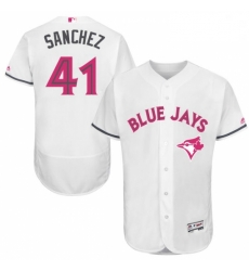 Mens Majestic Toronto Blue Jays 41 Aaron Sanchez Authentic White 2016 Mothers Day Fashion Flex Base Jersey Mens Majestic Toronto Blue Jays 41 Aaron Sanchez Authentic White 2016 Mothers Day Fashion Flex Base Jersey