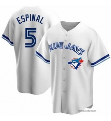 Men's Nike Toronto Blue Jays #5 Santiago Espinal White Alternate Jersey Men's Nike Toronto Blue Jays #5 Santiago Espinal White Alternate Jersey