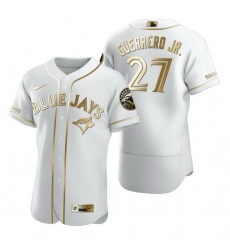 Toronto Blue Jays 27 Vladimir Guerrero Jr. White Nike Mens Authentic Golden Edition MLB Jersey Toronto Blue Jays 27 Vladimir Guerrero Jr. White Nike Mens Authentic Golden Edition MLB Jersey
