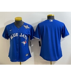 Women Toronto Blue Jays Blank Royal 2025 World Series Cool Base Stitched Baseball Jersey 