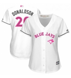 Womens Majestic Toronto Blue Jays 20 Josh Donaldson Authentic White Mothers Day Cool Base MLB Jersey Womens Majestic Toronto Blue Jays 20 Josh Donaldson Authentic White Mothers Day Cool Base MLB Jersey