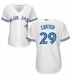 Womens Majestic Toronto Blue Jays 29 Joe Carter Authentic White Home MLB Jersey Womens Majestic Toronto Blue Jays 29 Joe Carter Authentic White Home MLB Jersey