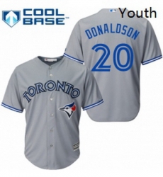 Youth Majestic Toronto Blue Jays 20 Josh Donaldson Authentic Grey Road MLB Jersey Youth Majestic Toronto Blue Jays 20 Josh Donaldson Authentic Grey Road MLB Jersey