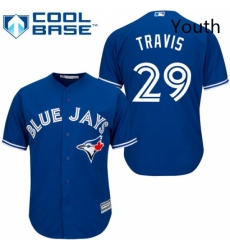 Youth Majestic Toronto Blue Jays 29 Devon Travis Replica Blue Alternate MLB Jersey Youth Majestic Toronto Blue Jays 29 Devon Travis Replica Blue Alternate MLB Jersey