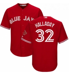 Youth Majestic Toronto Blue Jays 32 Roy Halladay Authentic Scarlet Alternate MLB Jersey Youth Majestic Toronto Blue Jays 32 Roy Halladay Authentic Scarlet Alternate MLB Jersey