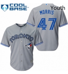 Youth Majestic Toronto Blue Jays 47 Jack Morris Replica Grey Road MLB Jersey Youth Majestic Toronto Blue Jays 47 Jack Morris Replica Grey Road MLB Jersey