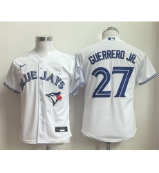 Youth Toronto Blue Jays 11 Bo Bichette White 2025 World Series Cool Base Stitched Baseball Jersey