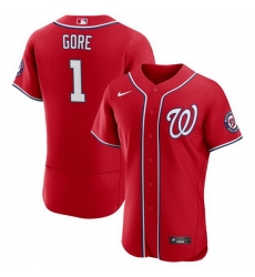 Men Washington Nationals 1 MacKenzie Gore Red Flex Base Stitched MLB Jersey Men Washington Nationals 1 MacKenzie Gore Red Flex Base Stitched MLB Jersey