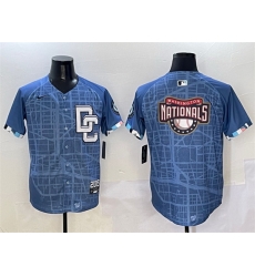 Men Washington Nationals Team Big Logo Blue 2025 City Connect Limited Stitched Baseball Jersey