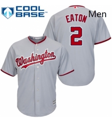 Mens Majestic Washington Nationals 2 Adam Eaton Replica Grey Road Cool Base MLB Jersey Mens Majestic Washington Nationals 2 Adam Eaton Replica Grey Road Cool Base MLB Jersey