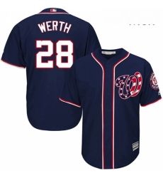Mens Majestic Washington Nationals 28 Jayson Werth Replica Navy Blue Alternate 2 Cool Base MLB Jersey Mens Majestic Washington Nationals 28 Jayson Werth Replica Navy Blue Alternate 2 Cool Base MLB Jersey