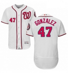 Mens Majestic Washington Nationals 47 Gio Gonzalez White Home Flex Base Authentic Collection MLB Jersey Mens Majestic Washington Nationals 47 Gio Gonzalez White Home Flex Base Authentic Collection MLB Jersey