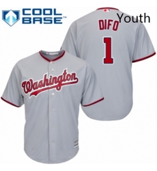 Youth Majestic Washington Nationals 1 Wilmer Difo Authentic Grey Road Cool Base MLB Jersey Youth Majestic Washington Nationals 1 Wilmer Difo Authentic Grey Road Cool Base MLB Jersey