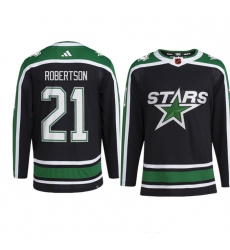Men Dallas Stars 21 Jason Robertson Black 2022 23 Reverse Retro Stitched Jersey Men Dallas Stars 21 Jason Robertson Black 2022 23 Reverse Retro Stitched Jersey