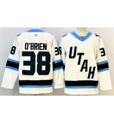 Men Utah Mammoth 38 Liam O 27Brien White Stitched Jersey