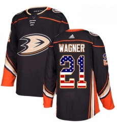 Mens Adidas Anaheim Ducks 21 Chris Wagner Authentic Black USA Flag Fashion NHL Jersey Mens Adidas Anaheim Ducks 21 Chris Wagner Authentic Black USA Flag Fashion NHL Jersey