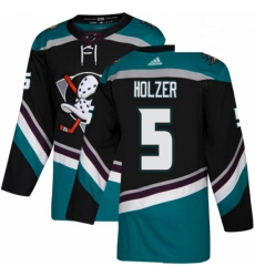Mens Adidas Anaheim Ducks 5 Korbinian Holzer Authentic Black Teal Third NHL Jersey Mens Adidas Anaheim Ducks 5 Korbinian Holzer Authentic Black Teal Third NHL Jersey