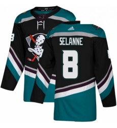 Mens Adidas Anaheim Ducks 8 Teemu Selanne Authentic Black Teal Third NHL Jersey Mens Adidas Anaheim Ducks 8 Teemu Selanne Authentic Black Teal Third NHL Jersey
