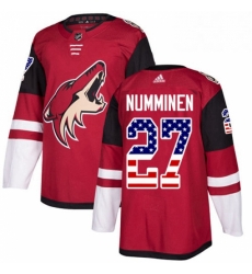 Mens Adidas Arizona Coyotes 27 Teppo Numminen Authentic Red USA Flag Fashion NHL Jersey Mens Adidas Arizona Coyotes 27 Teppo Numminen Authentic Red USA Flag Fashion NHL Jersey