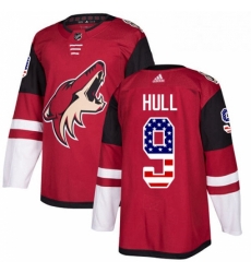 Mens Adidas Arizona Coyotes 9 Bobby Hull Authentic Red USA Flag Fashion NHL Jersey Mens Adidas Arizona Coyotes 9 Bobby Hull Authentic Red USA Flag Fashion NHL Jersey