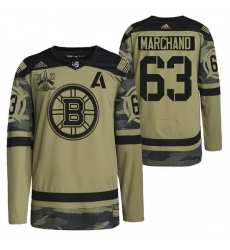 Men Boston Bruins 63 Brad Marchand 2022 Camo Military Appreciation Night Stitched jersey Men Boston Bruins 63 Brad Marchand 2022 Camo Military Appreciation Night Stitched jersey