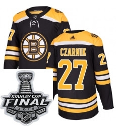 Mens Adidas Boston Bruins 27 Austin Czarnik Authentic Black Home NHL Jersey Mens Adidas Boston Bruins 27 Austin Czarnik Authentic Black Home NHL Jersey