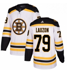 Mens Adidas Boston Bruins 79 Jeremy Lauzon Authentic White Away NHL Jersey Mens Adidas Boston Bruins 79 Jeremy Lauzon Authentic White Away NHL Jersey