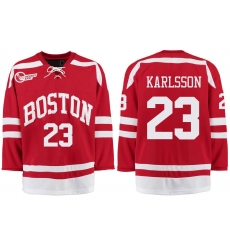 Boston University Terriers BU 23 Jakob Forsbacka Karlsson Red Stitched Hockey Jersey Boston University Terriers BU 23 Jakob Forsbacka Karlsson Red Stitched Hockey Jersey