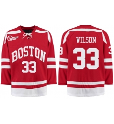 Boston University Terriers BU 33 Colin Wilson Red Stitched Hockey Jersey Boston University Terriers BU 33 Colin Wilson Red Stitched Hockey Jersey