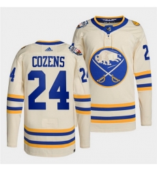 Men Buffalo Sabres 24 Dylan Cozens 2022 Cream Heritage Classic Stitched jersey Men Buffalo Sabres 24 Dylan Cozens 2022 Cream Heritage Classic Stitched jersey