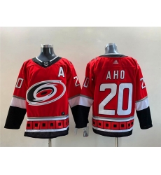 Men Carolina Hurricanes 20 Sebastian Aho Red Stitched Jersey Men Carolina Hurricanes 20 Sebastian Aho Red Stitched Jersey