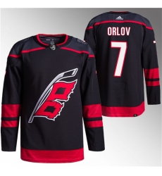 Men Carolina Hurricanes 7 Dmitry Orlov Black Stitched Jersey Men Carolina Hurricanes 7 Dmitry Orlov Black Stitched Jersey