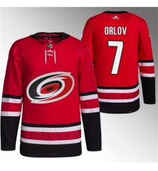 Men Carolina Hurricanes 7 Dmitry Orlov Red Stitched Jersey Men Carolina Hurricanes 7 Dmitry Orlov Red Stitched Jersey
