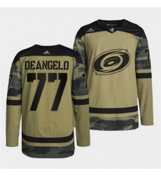 Men Carolina Hurricanes 77 Tony DeAngelo 2022 Camo Military Appreciation Night Stitched jersey Men Carolina Hurricanes 77 Tony DeAngelo 2022 Camo Military Appreciation Night Stitched jersey