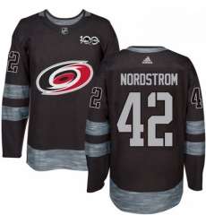 Mens Adidas Carolina Hurricanes 42 Joakim Nordstrom Premier Black 1917 2017 100th Anniversary NHL Jersey Mens Adidas Carolina Hurricanes 42 Joakim Nordstrom Premier Black 1917 2017 100th Anniversary NHL Jersey
