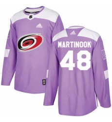 Mens Adidas Carolina Hurricanes 48 Jordan Martinook Authentic Purple Fights Cancer Practice NHL Jersey Mens Adidas Carolina Hurricanes 48 Jordan Martinook Authentic Purple Fights Cancer Practice NHL Jersey