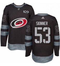 Mens Adidas Carolina Hurricanes 53 Jeff Skinner Authentic Black 1917 2017 100th Anniversary NHL Jersey Mens Adidas Carolina Hurricanes 53 Jeff Skinner Authentic Black 1917 2017 100th Anniversary NHL Jersey