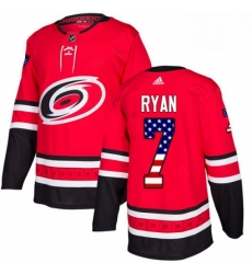Mens Adidas Carolina Hurricanes 7 Derek Ryan Authentic Red USA Flag Fashion NHL Jersey Mens Adidas Carolina Hurricanes 7 Derek Ryan Authentic Red USA Flag Fashion NHL Jersey