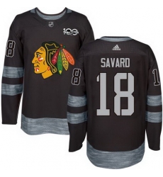Blackhawks #18 Denis Savard Black 1917 2017 100th Anniversary Stitched NHL Jersey Blackhawks #18 Denis Savard Black 1917 2017 100th Anniversary Stitched NHL Jersey